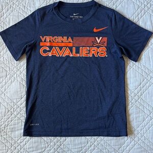 Nike Dri-Fit Navy UVA Cavaliers T-Shirt, Youth S